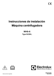 Electrolux Professional WH6-6 Instrucciones De Instalación