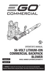 EGO COMMERCIAL LBPX8000-FC Manual Del Operador