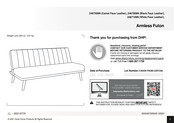 Dorel Home Products Armless Futon 2467309N Instrucciones De Montaje