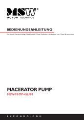 MSW Motor Technics MSW-M-MP-45LPM Manual De Instrucciones