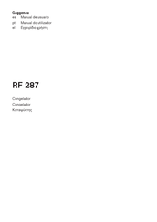 Gaggenau RF 287 Manual De Usuario