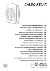 Olimpia splendid CALDO RELAX Instrucciones Para El Uso Y El Mantenimiento