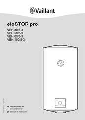 Vaillant eloSTOR pro VEH 100/5-3 Instrucciones De Funcionamiento