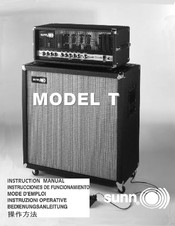 Fender Sunn T Instrucciones De Funcionamiento