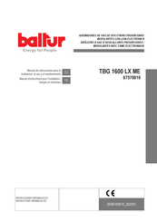 baltur 67570010 Manual De Instrucciones Para La Instalación, El Uso Y El Mantenimiento