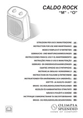 Olimpia splendid CALDO ROCK Instrucciones Para El Uso Y El Mantenimiento