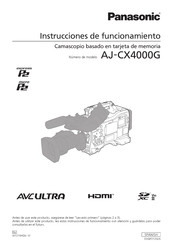 Panasonic AJ-CX4000G Instrucciones De Funcionamiento