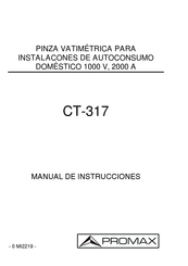 Promax CT-317 Manual De Instrucciones