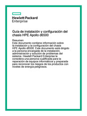 Hewlett Packard HPE Apollo d6500 Guia De Instalacion Y Configuración