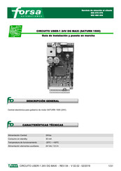 Forsa Automatismos SATURN 1500 Guía De Instalación Y Puesta En Marcha