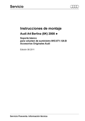 Audi 8K5.071.126.B Instrucciones De Montaje