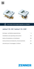Zenner zelsius C5-ISF Instrucciones De Instalación Y Funcionamiento