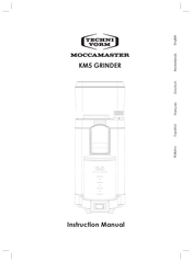 techni vorm MOCCAMASTER KM5 GRINDER Manual De Instrucciones