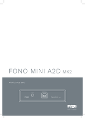 Rega FONO MINI A2D MK2 Manual De Instrucciones