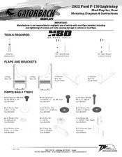 Gatorback Mudflaps 770531 Instructions De Montage