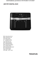 Taurus AIR FRY DIGITAL DUO Instrucciones De Uso