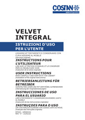 Costan VELVET INTEGRAL Instrucciones De Uso