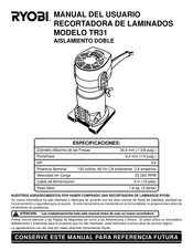 Ryobi TR31 Manual Del Usuario