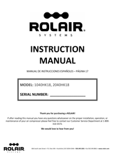 Rolair 2040HK18 Manual De Instrucciones