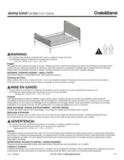 Crate&Barrel Jenny Lind Serie Instrucciones De Montaje