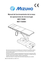 Mizuho MST-7300BX Manual De Funcionamiento