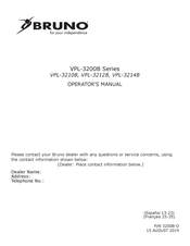 Bruno VPL-3214B Manual De Instrucciones