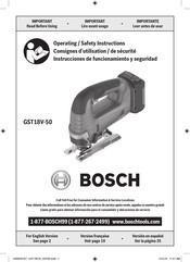 Bosch GST18V-50 Manual De Instrucciones