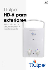 TTulpe HD-6 Instrucciones De Uso, Instalación Y Mantenimiento