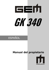 GEM GK 340 Manual Del Propietário