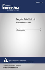 Freedom Pergola Side Wall Kit Instrucciones De Instalación