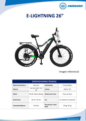 Monark E-LIGHTNING 2022 Manual De Usuario