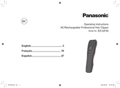 Panasonic ER-GP30 Manual Del Operador