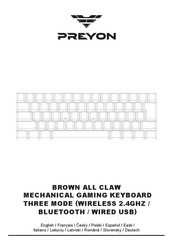 PREYON BROWN ALL CLAW Manual De Instrucciones