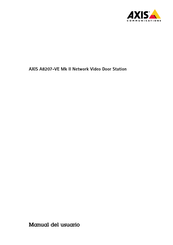 Axis A8207-VE Manual Del Usuario