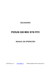 Alfa IN PERUN 200 MIG SYN PFC Manual De Operación