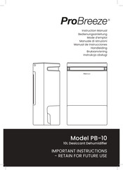 ProBreeze PB-10 Manual De Instrucciones