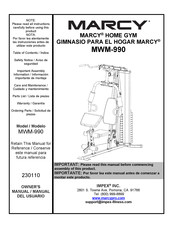 Marcy MWM-990 Manual Del Usuario