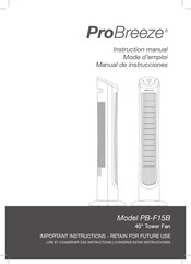 ProBreeze PB-F15B Manual De Instrucciones