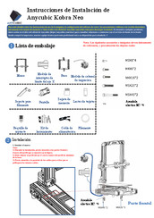 ANYCUBIC Kobra Neo Instrucciones De Instalación