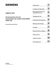 Siemens SIMATIC NET SCALANCE XCM-100 Instrucciones De Servicio