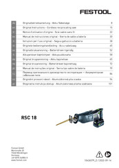 Festool RSC 18 Manual De Instrucciones Original