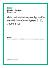 HP Enterprise StoreOnce 3100 Guia De Instalacion Y Configuración