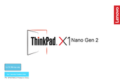 Lenovo ThinkPad X1 Nano Gen 2 Manual Del Usuario