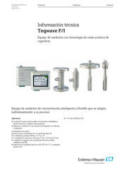 Endress+Hauser Teqwave F Información Técnica