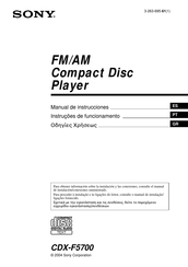 Sony CDX-F5700 Manual De Instrucciones