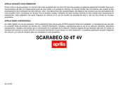 APRILIA SCARABEO 50 4T 4V Manual De Instrucciones