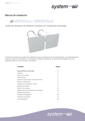 system air VENTO Eco Manual De Instalación