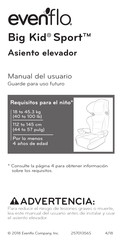 Evenflo Big Kid Sport Manual Del Usuario