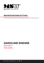 MSW Motor Technics MSW-GE70E Manual De Instrucciones