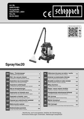 Scheppach SprayVac20 Traduccion Del Manual De Instrucciones Originale